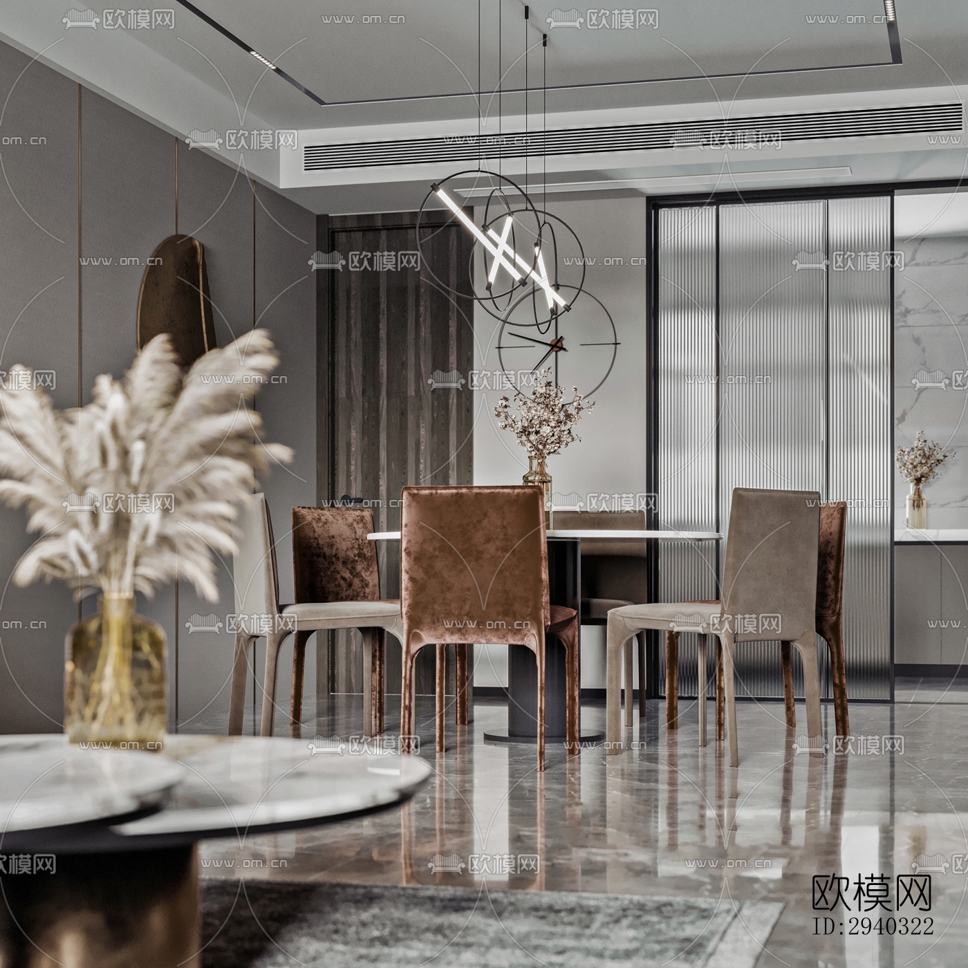 现代平层效果图下载（渲染图6）