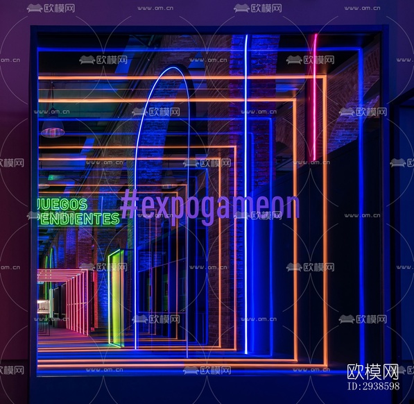 工业风展览展厅效果图下载(渲染图10)