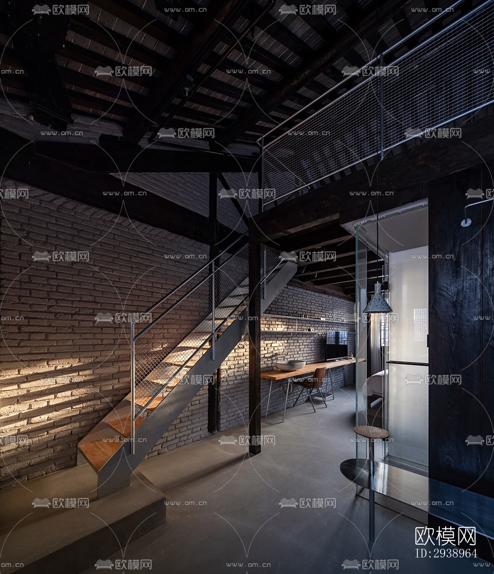 中式酒店民宿效果图下载（渲染图4）