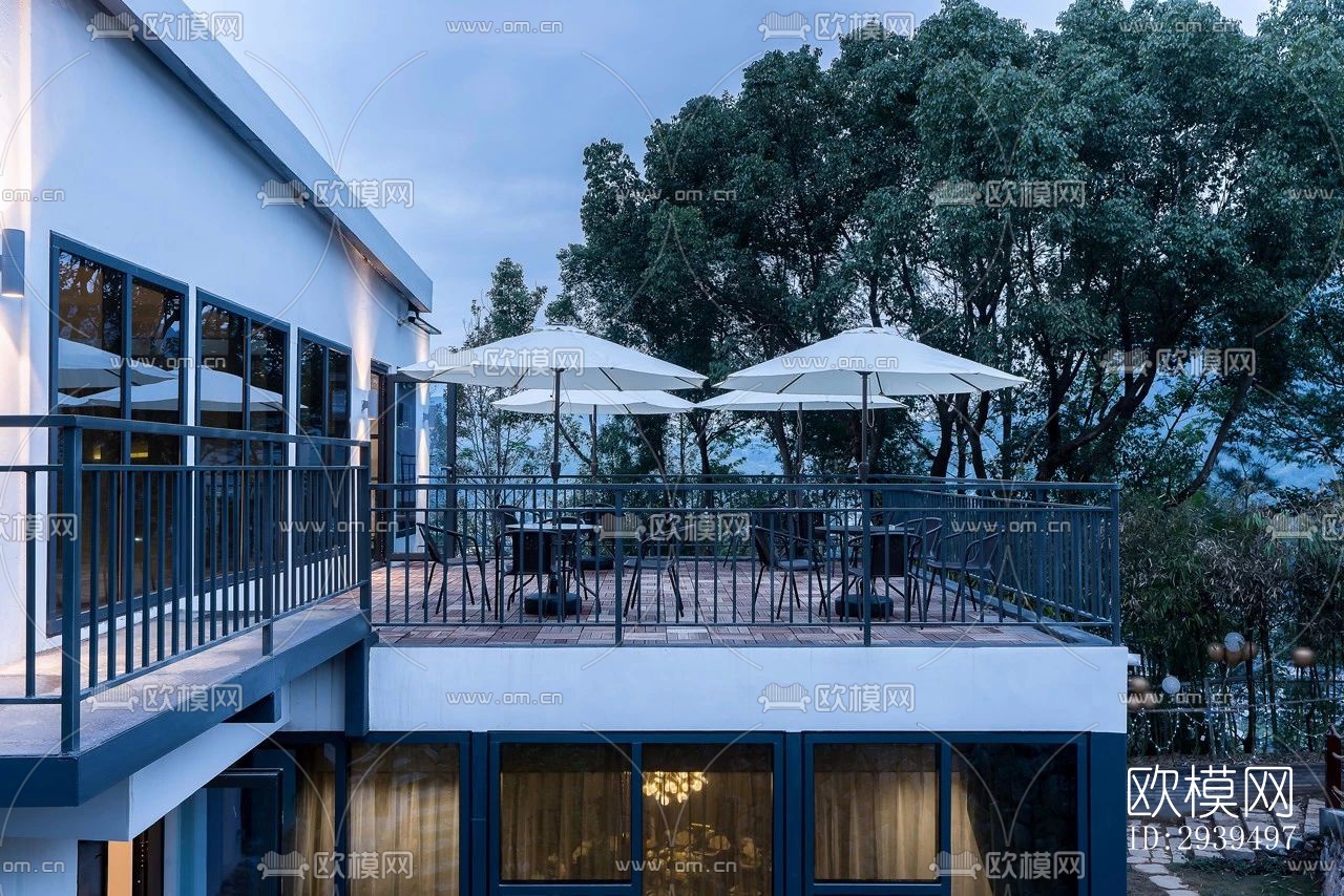 现代酒店民宿效果图下载（渲染图19）