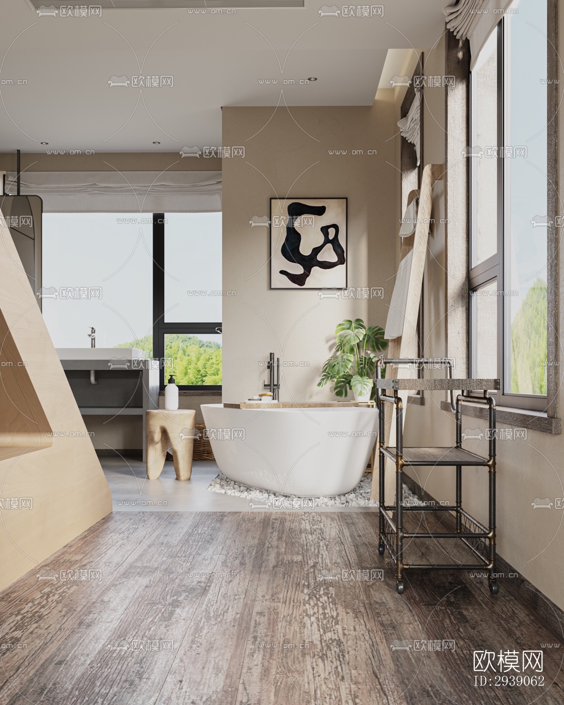 侘寂酒店民宿效果图下载（渲染图9）