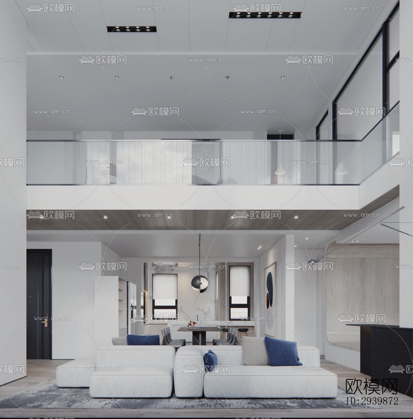 现代别墅效果图下载（渲染图4）