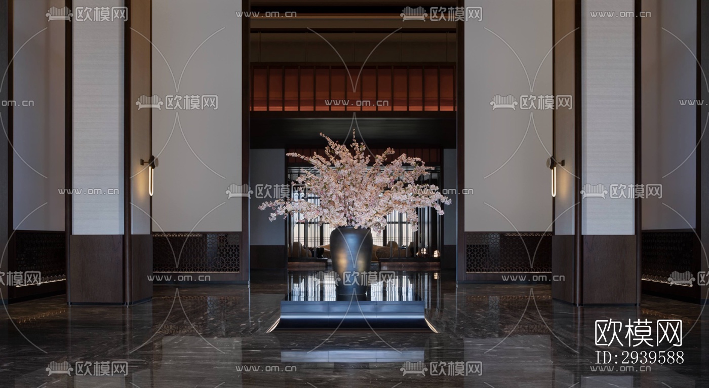 现代酒店民宿效果图下载（渲染图9）