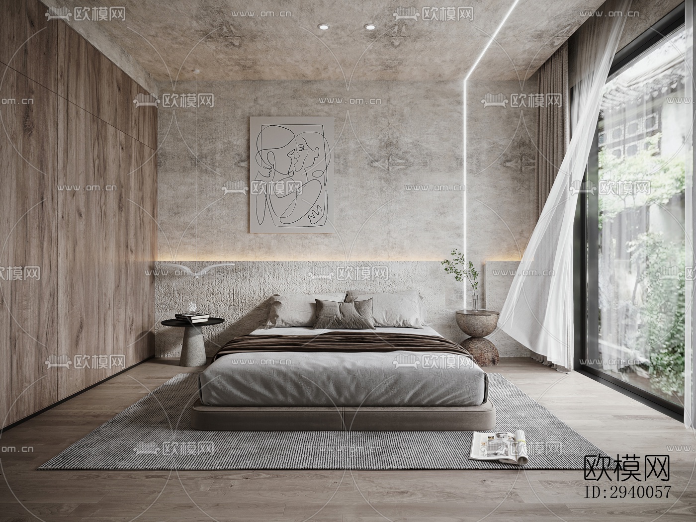 侘寂平层效果图下载（渲染图7）