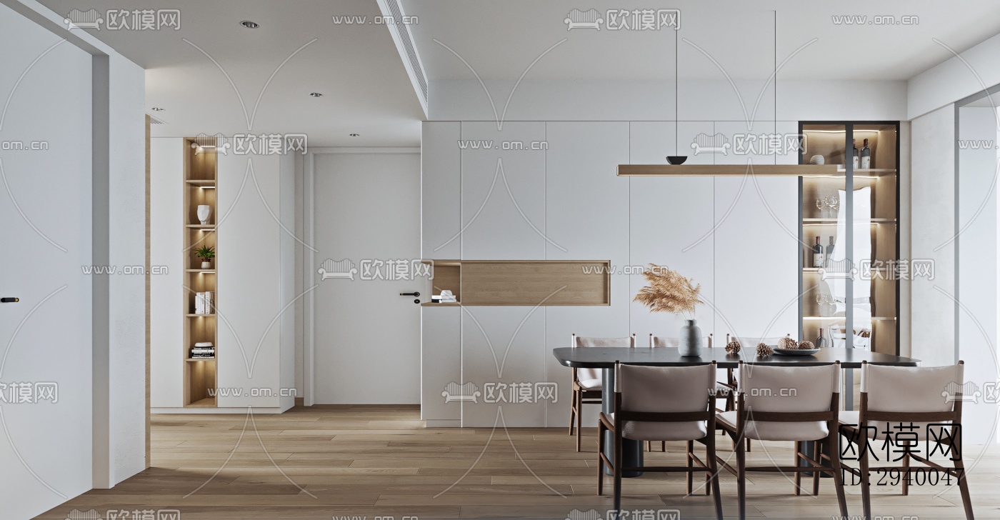 侘寂平层效果图下载（渲染图8）