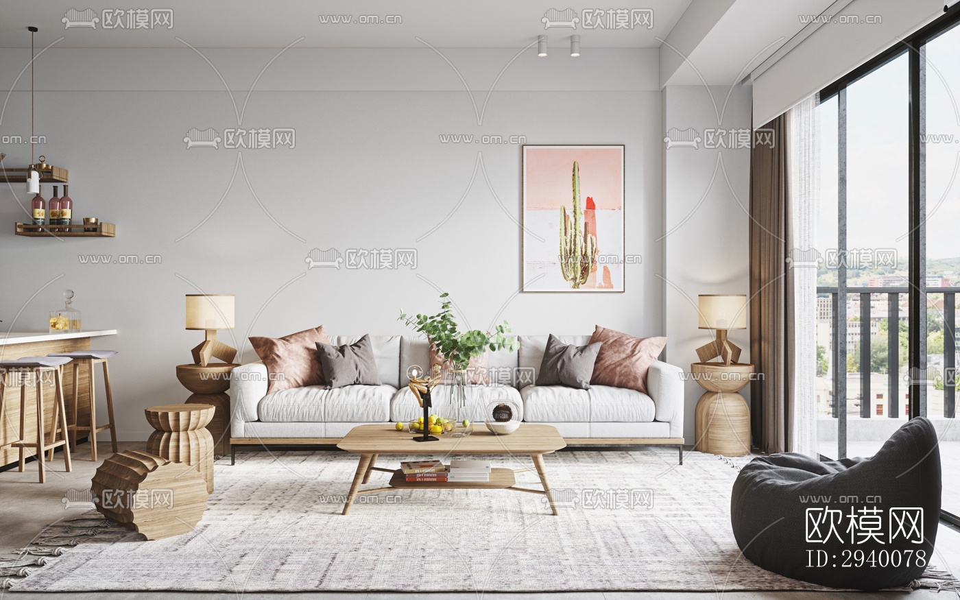 北欧平层效果图下载（渲染图14）