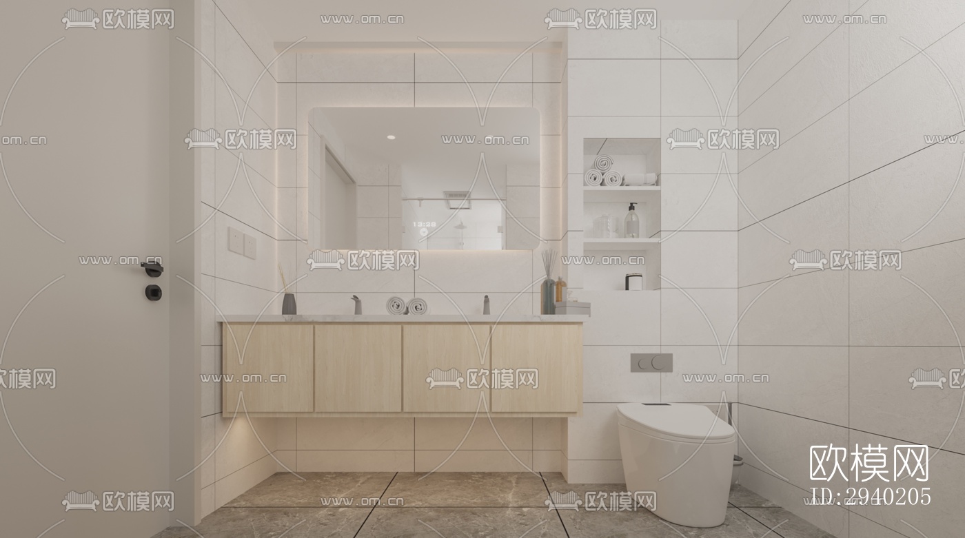 日式平层效果图下载（渲染图16）