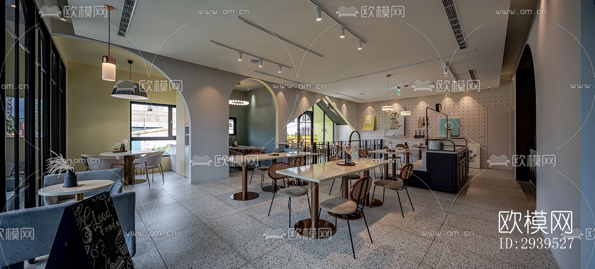 现代酒店民宿效果图下载（渲染图2）