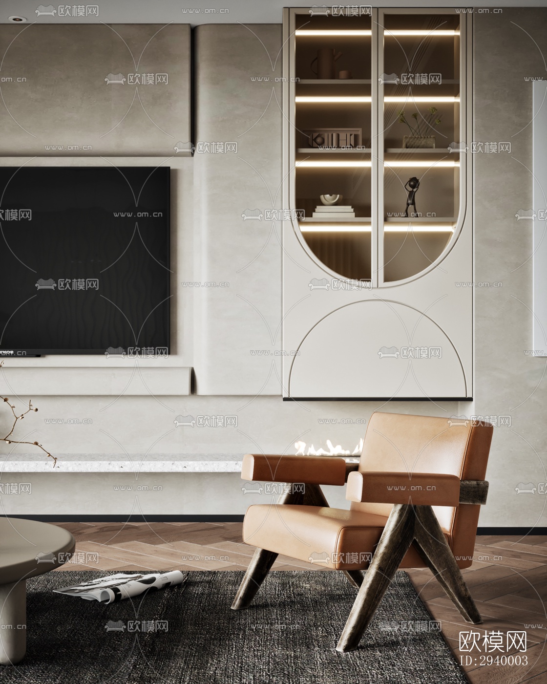 侘寂平层效果图下载（渲染图7）