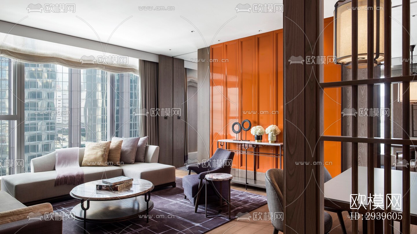 现代酒店民宿效果图下载（渲染图2）