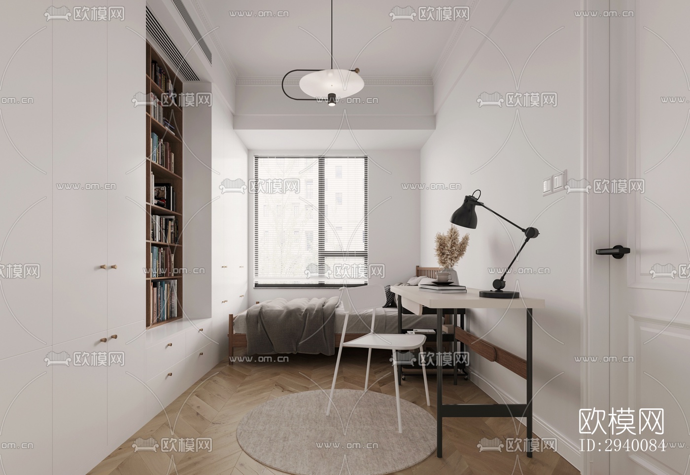 北欧平层效果图下载（渲染图1）