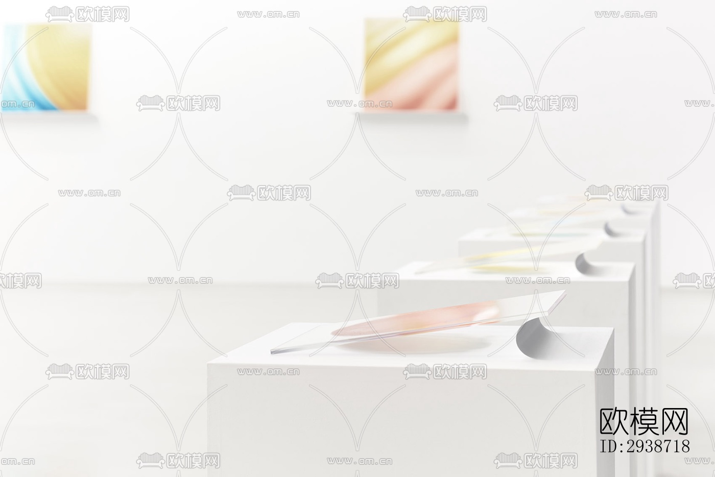 现代展览展厅效果图下载（渲染图7）