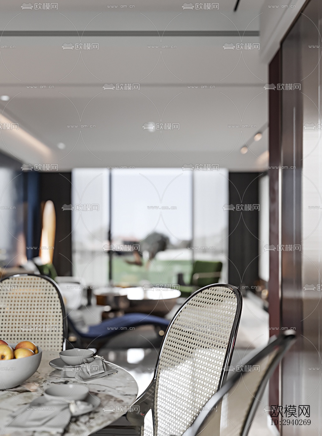 现代平层效果图下载（渲染图4）