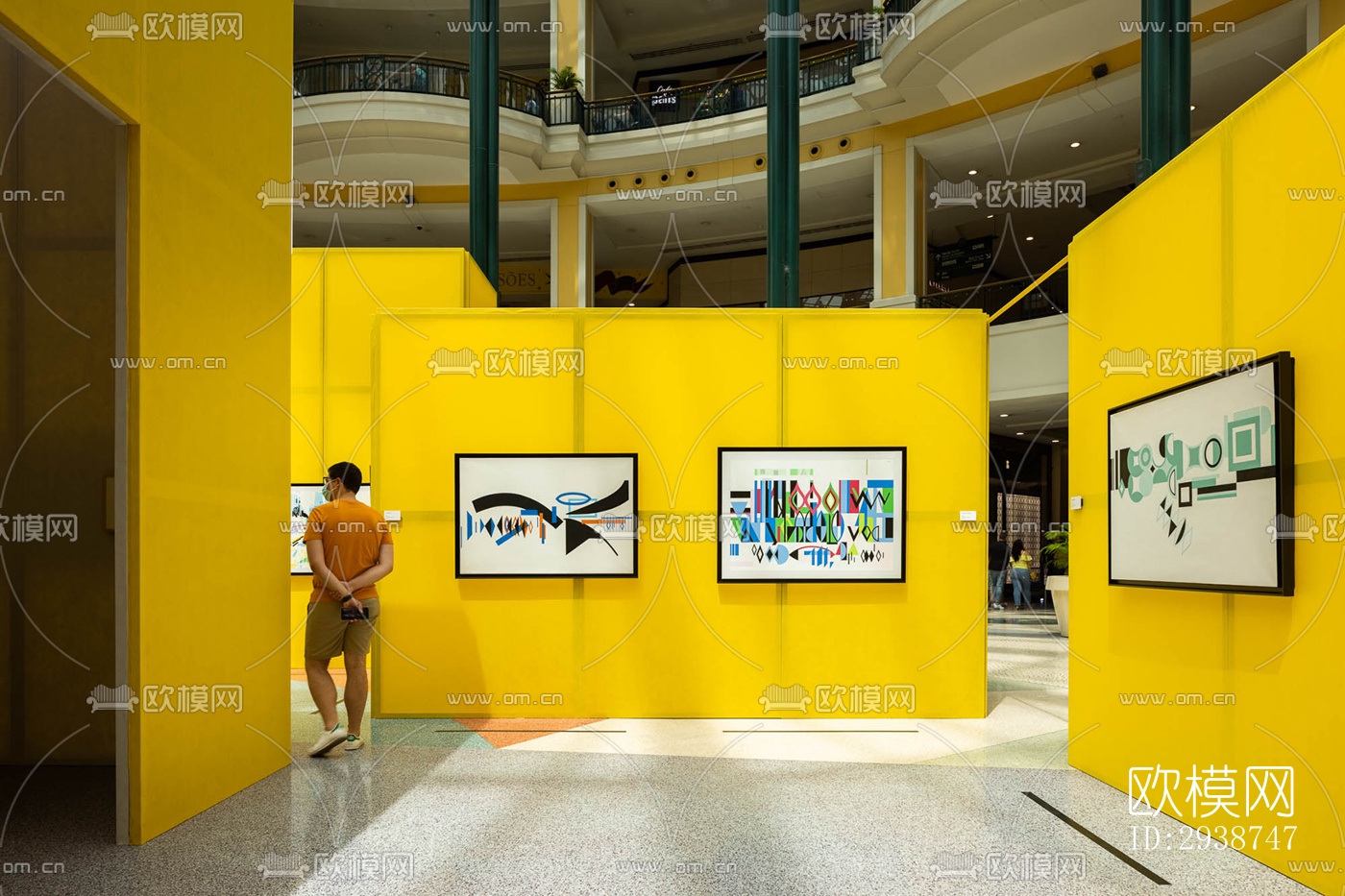 现代展览展厅效果图下载（渲染图8）