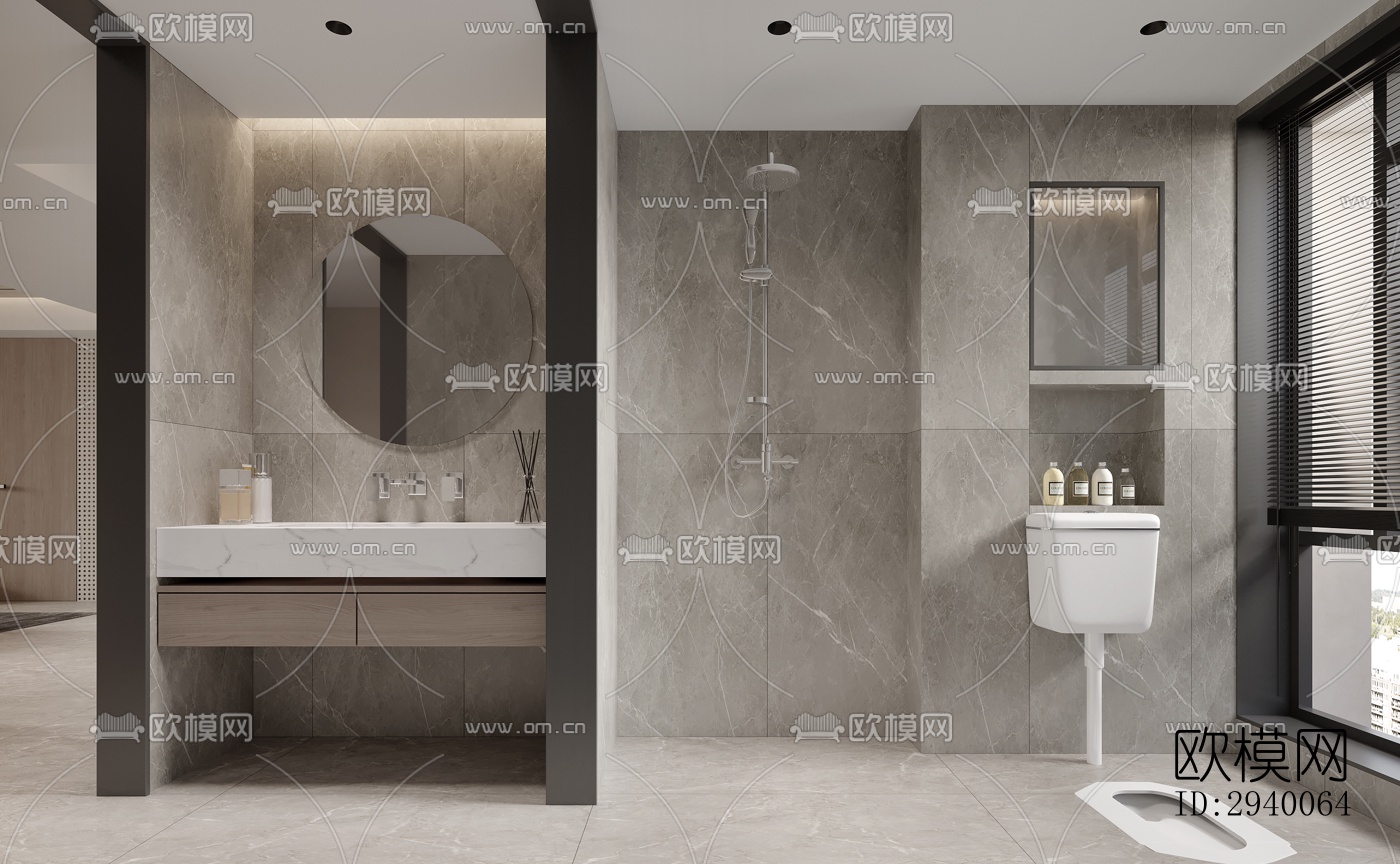 侘寂平层效果图下载（渲染图6）