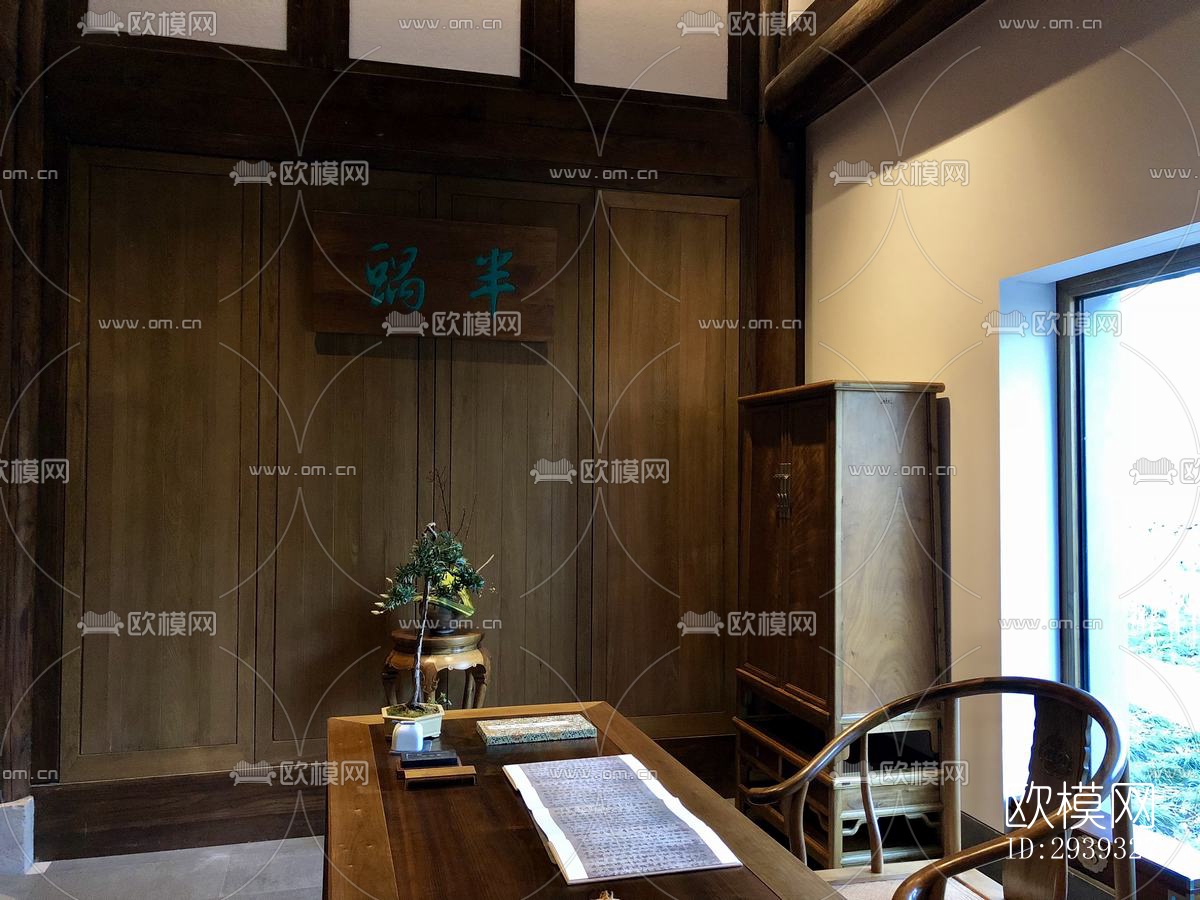 新中式酒店民宿效果图下载（渲染图16）