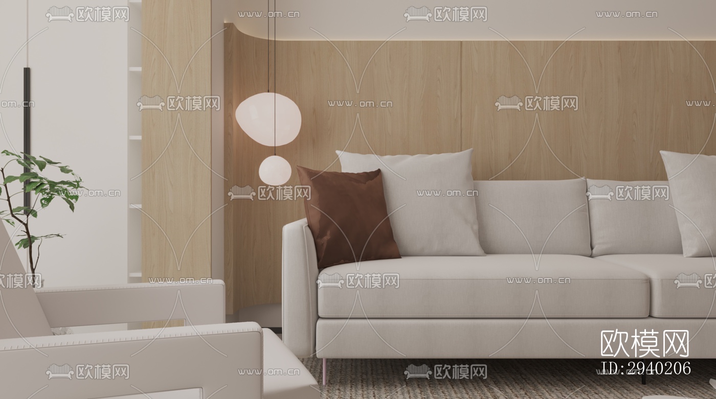 日式平层效果图下载（渲染图12）