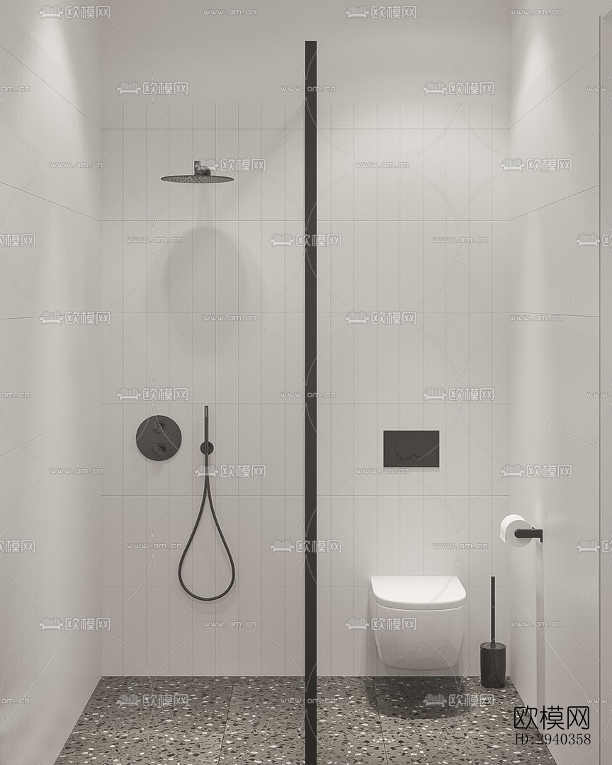 现代平层效果图下载（渲染图10）