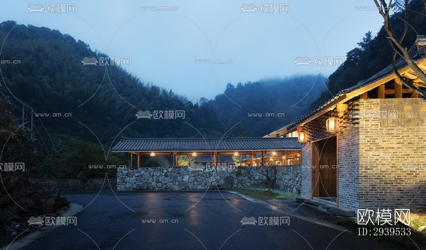 现代酒店民宿效果图下载（渲染图5）