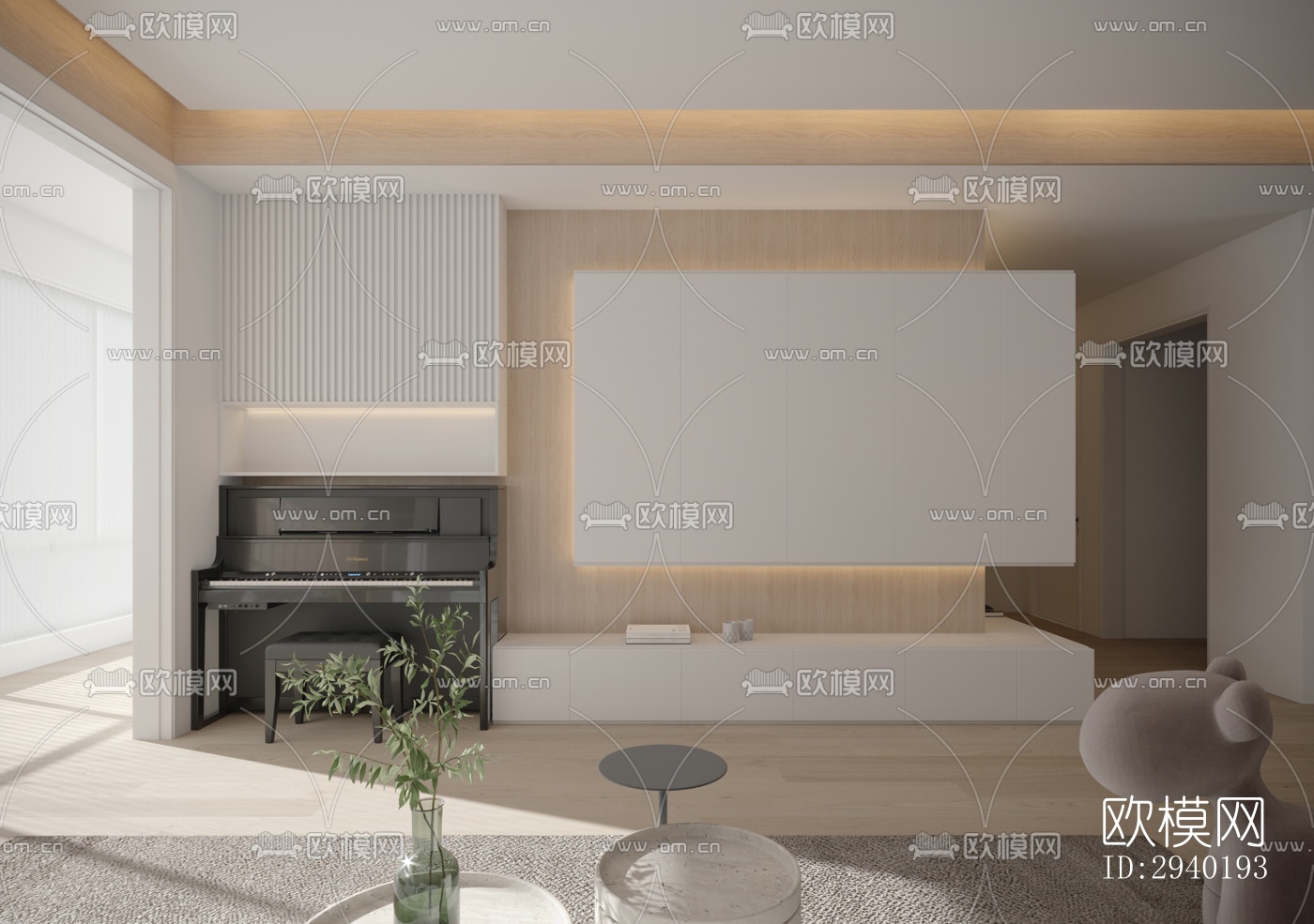 日式平层效果图下载（渲染图8）