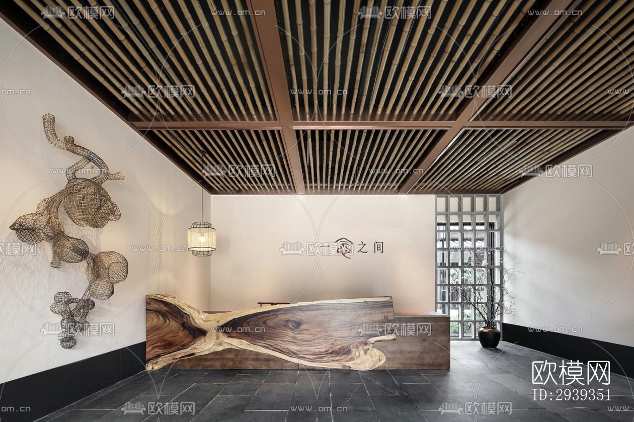 新中式酒店民宿效果图下载（渲染图6）