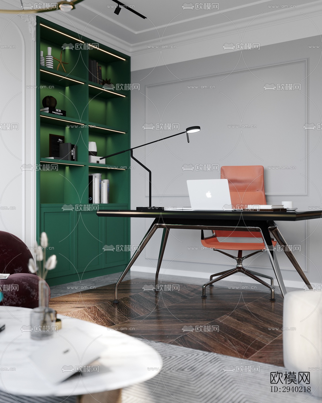 欧式平层效果图下载（渲染图2）