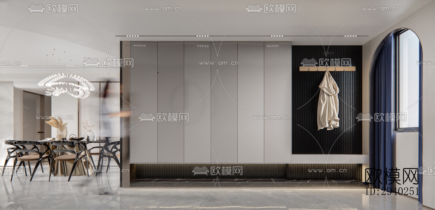 法式平层效果图下载（渲染图16）