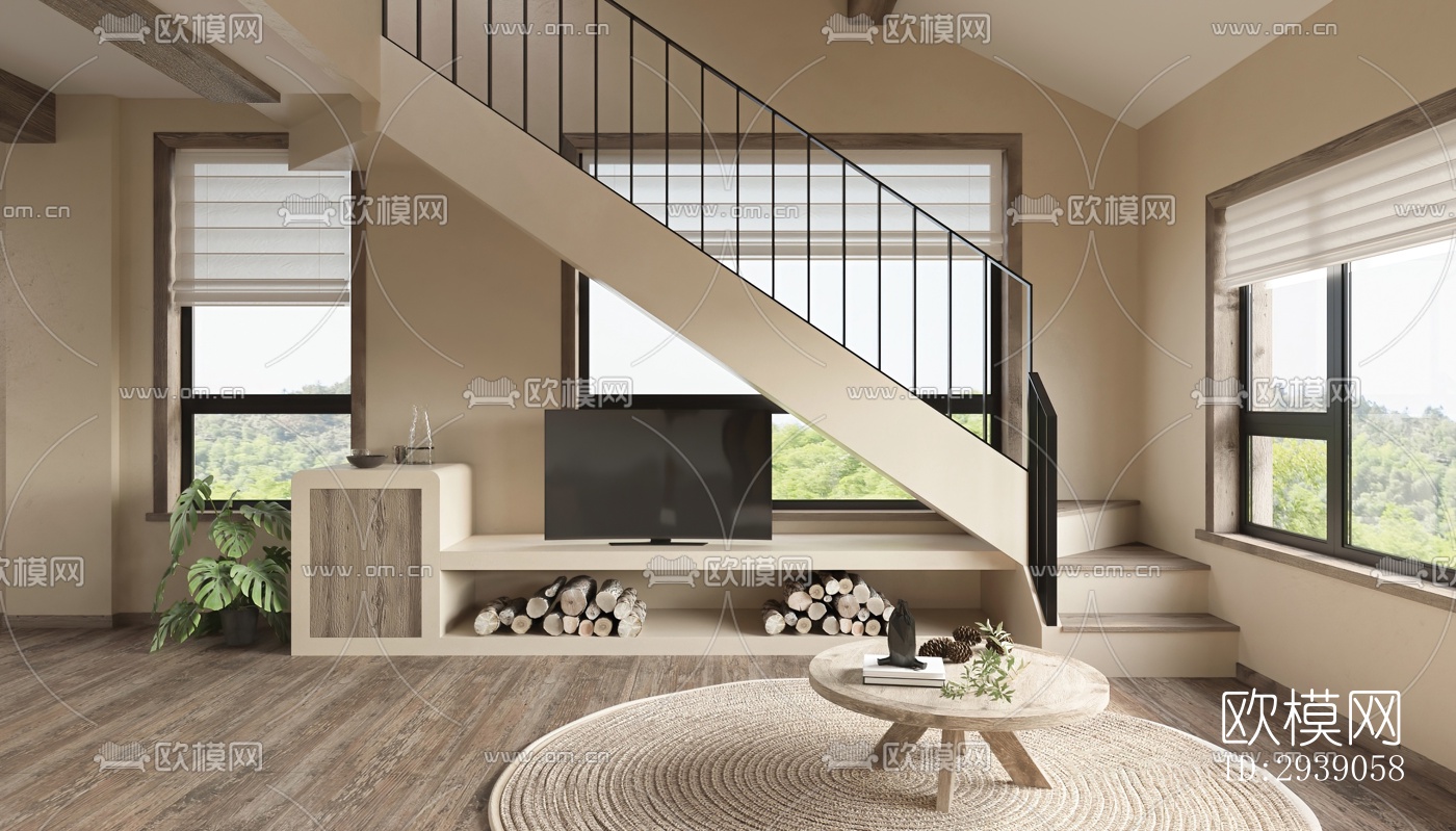 侘寂酒店民宿效果图下载（渲染图7）