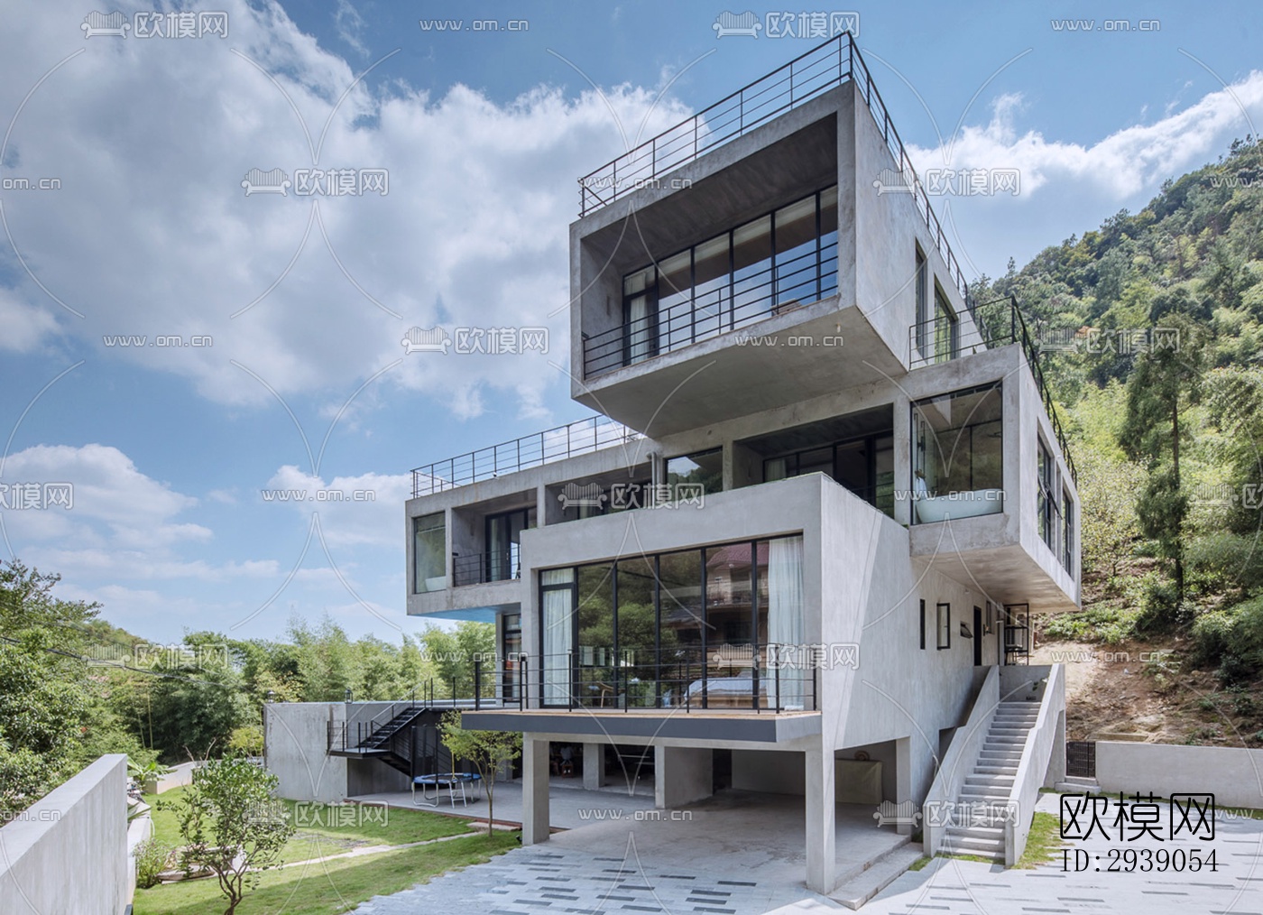 侘寂酒店民宿效果图下载（渲染图1）