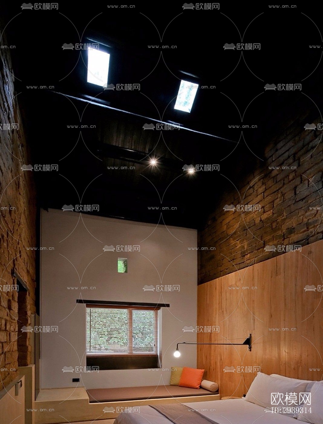 新中式酒店民宿效果图下载（渲染图14）