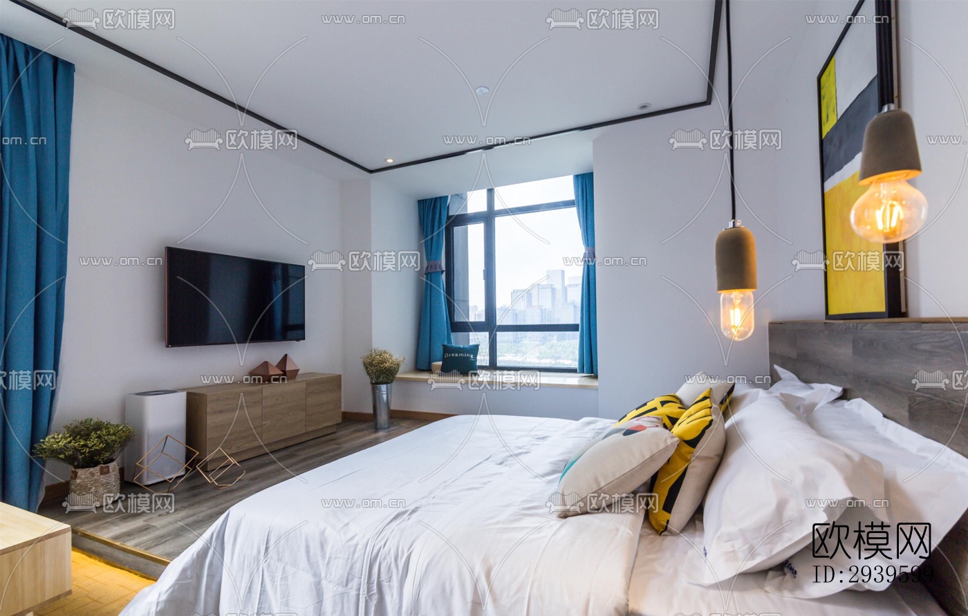 现代酒店民宿效果图下载（渲染图1）