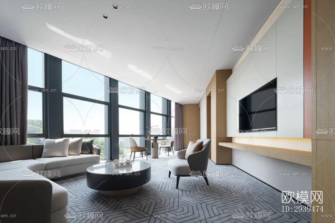 现代酒店民宿效果图下载（渲染图19）