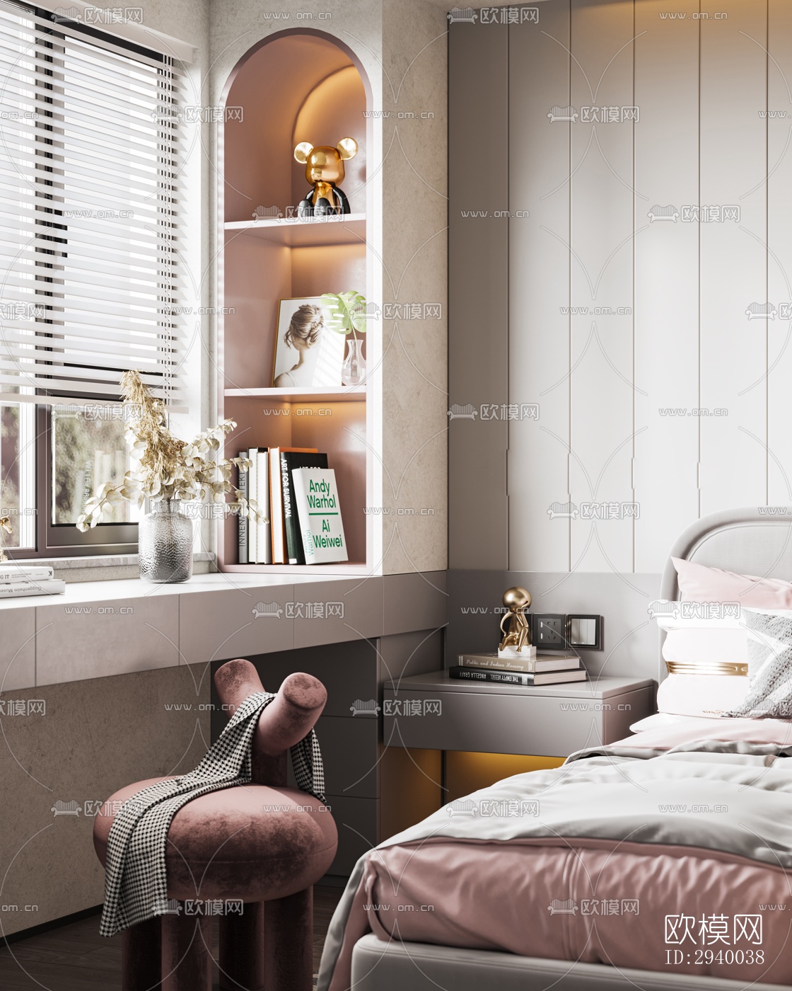 侘寂平层效果图下载（渲染图6）