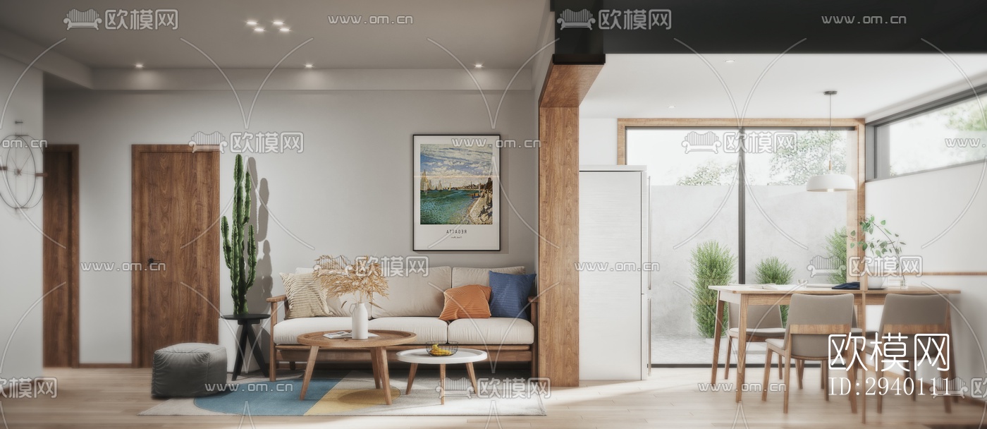 北欧平层效果图下载（渲染图12）