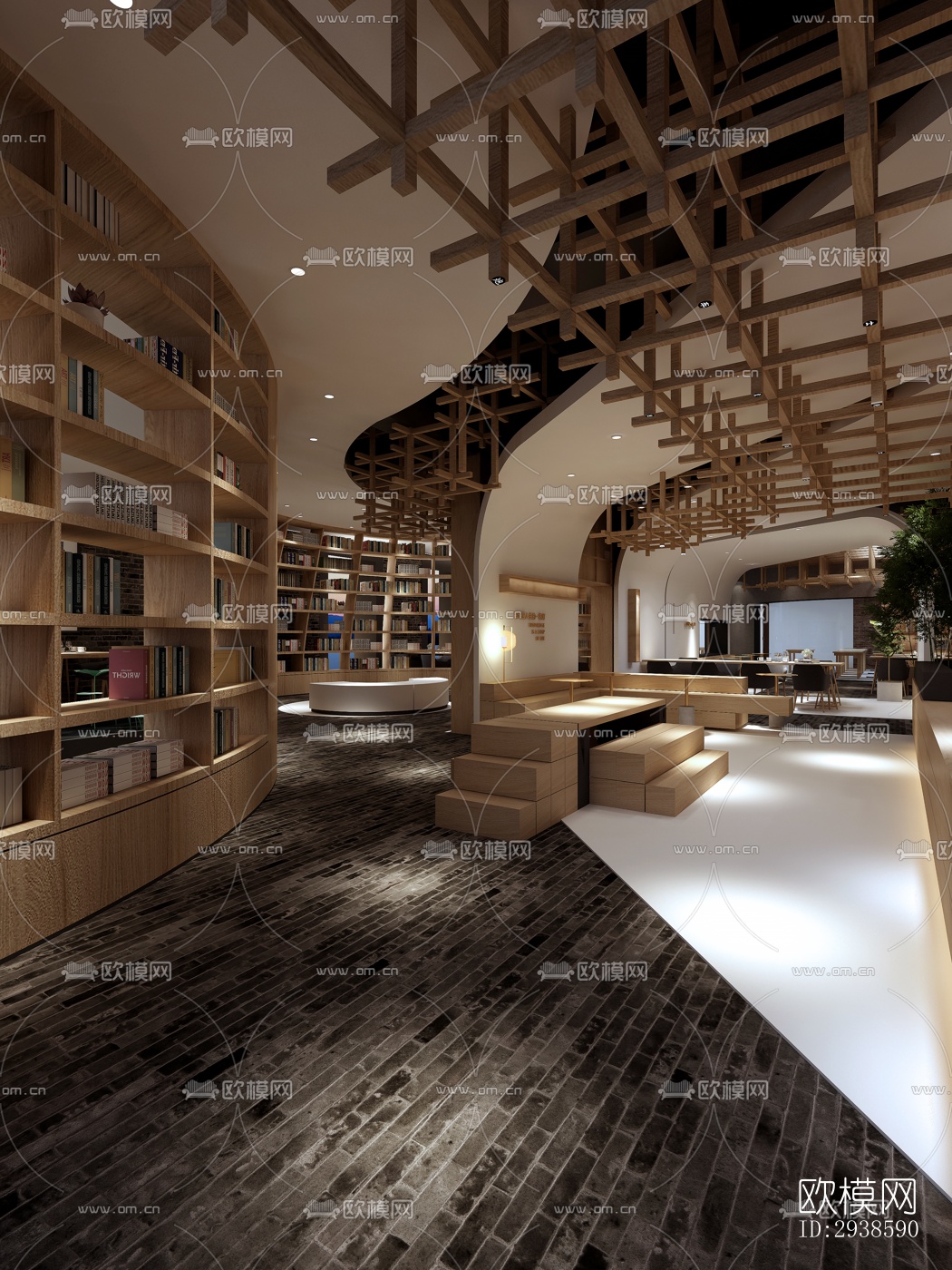 工业风展览展厅效果图下载（渲染图19）