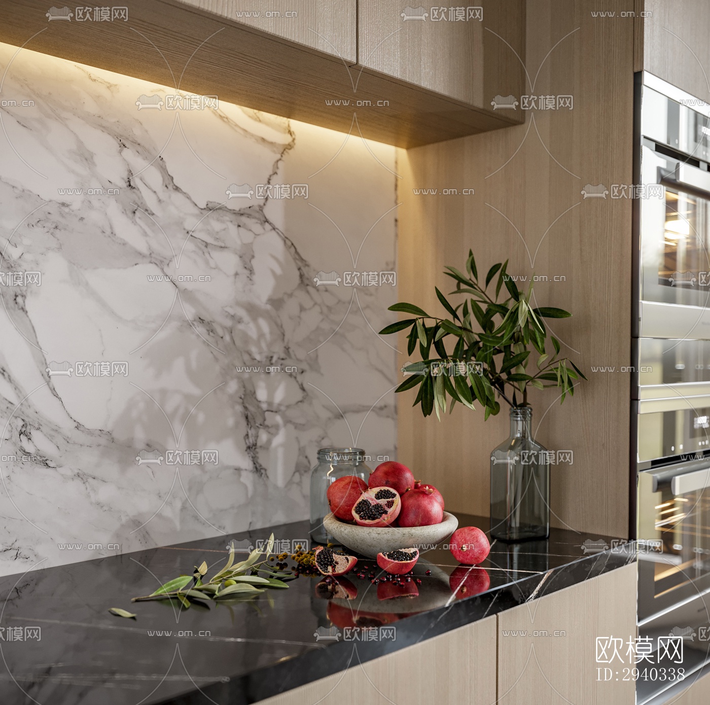 现代平层效果图下载（渲染图6）