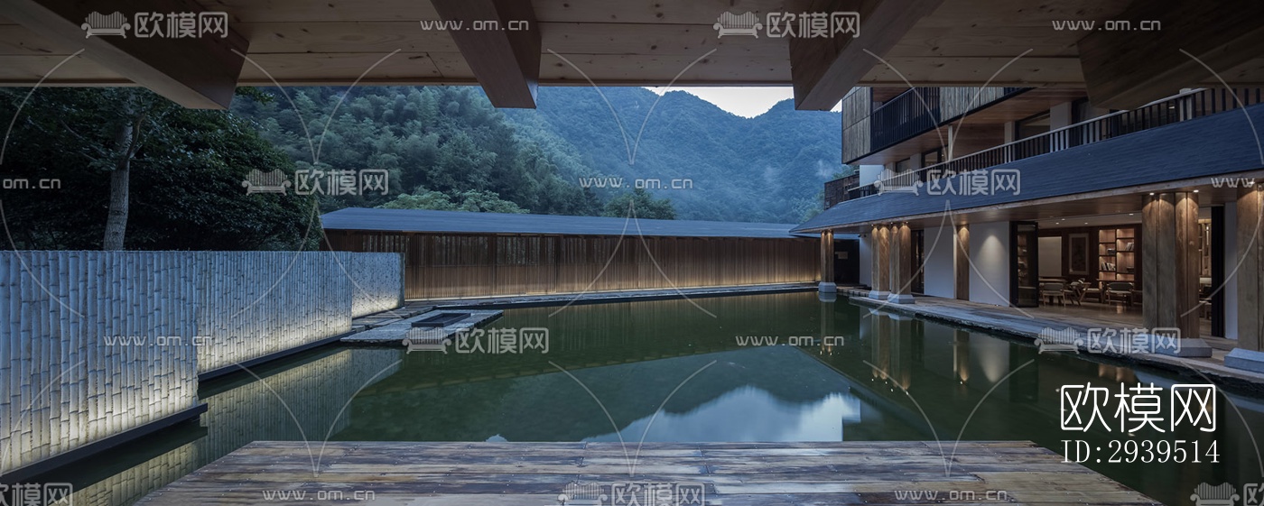 现代酒店民宿效果图下载（渲染图10）