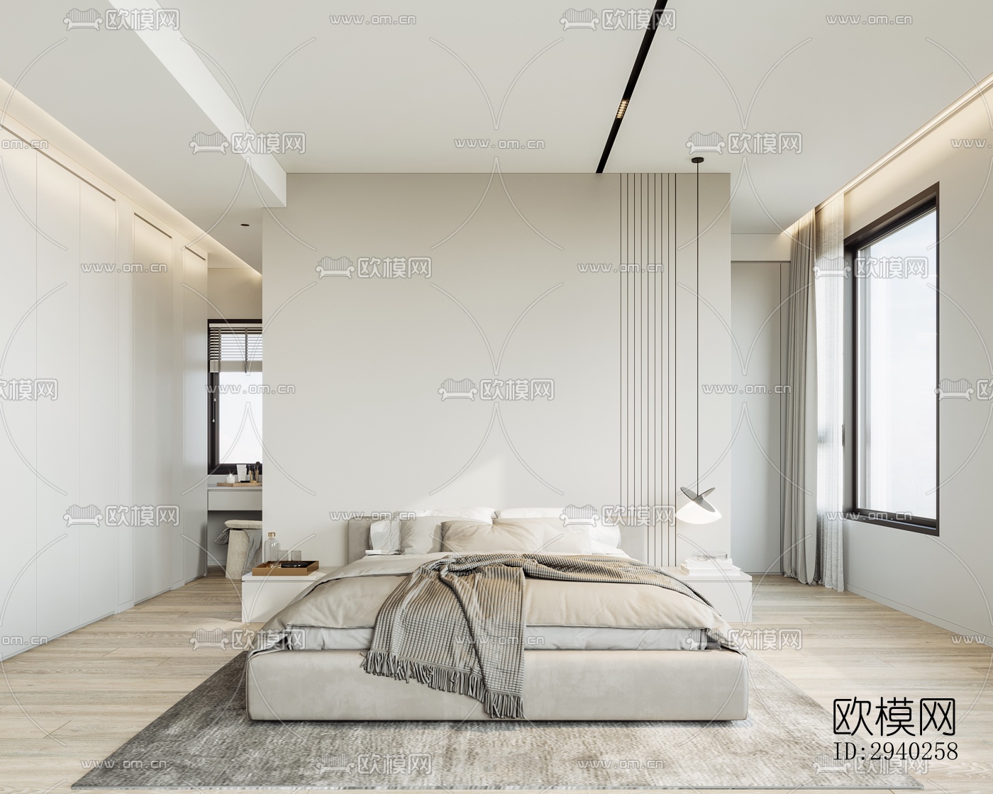 现代平层效果图下载（渲染图11）