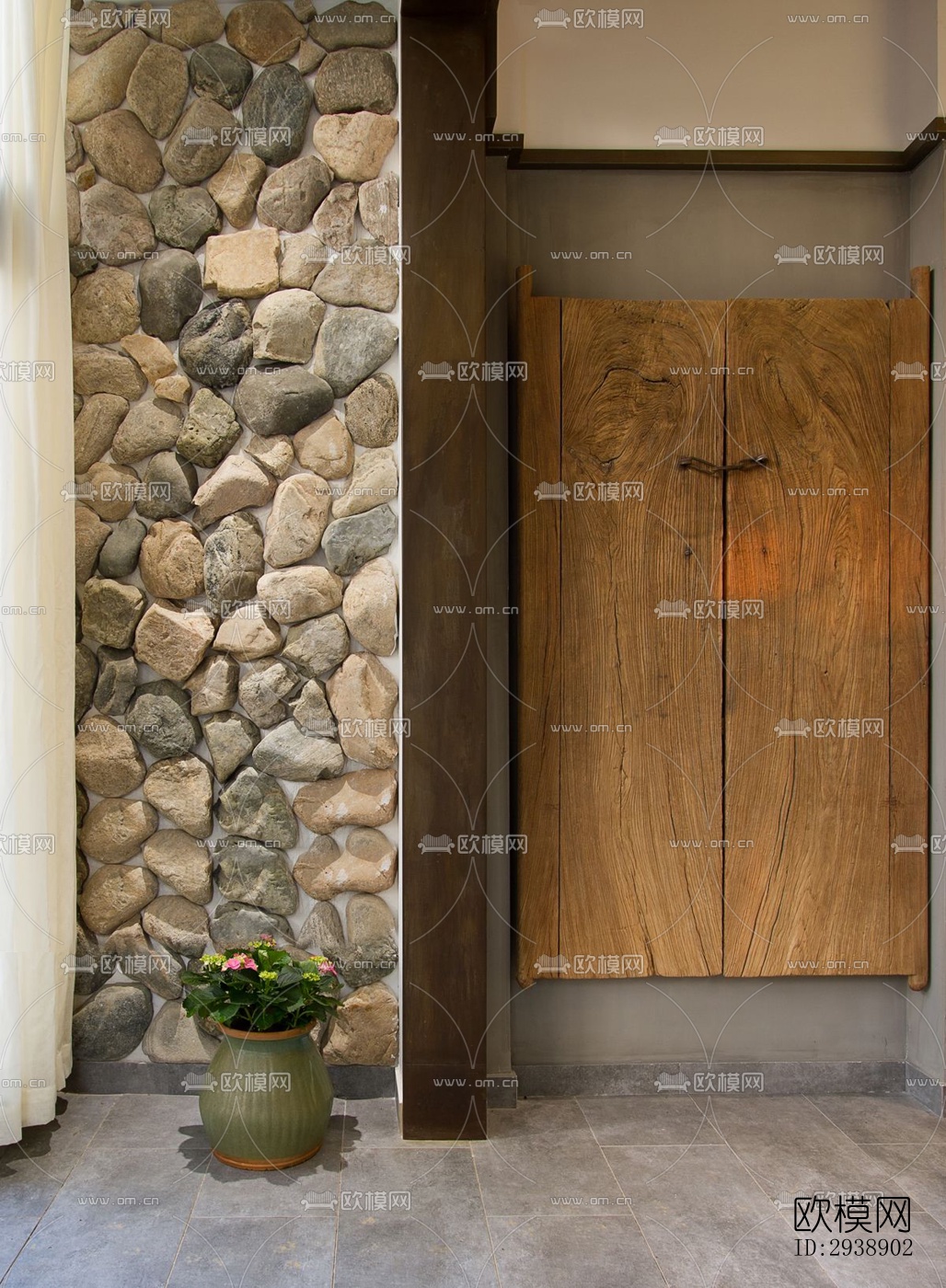 中式酒店民宿效果图下载（渲染图12）