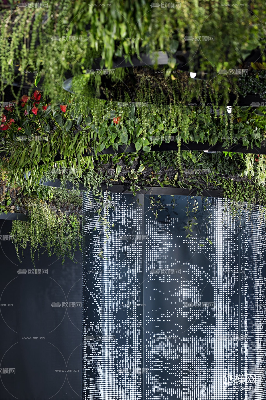 高级灰展览展厅效果图下载（渲染图2）