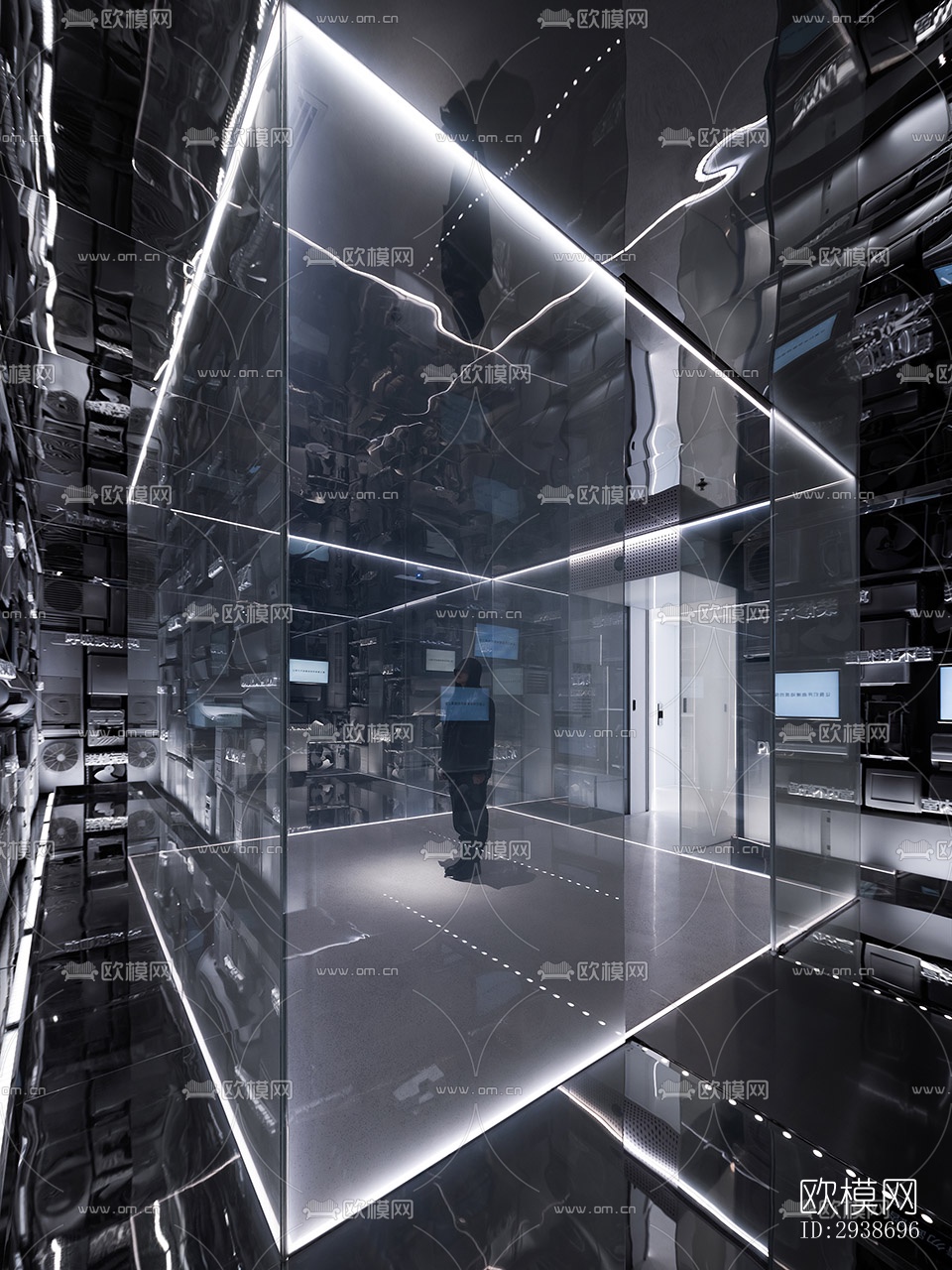 现代展览展厅效果图下载（渲染图1）