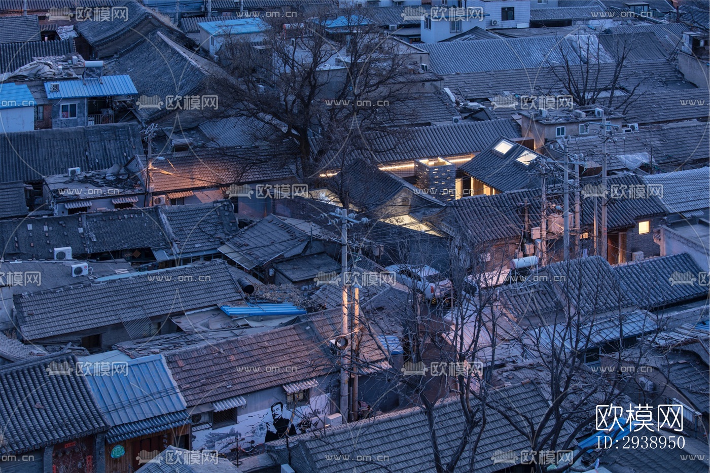中式酒店民宿效果图下载（渲染图1）