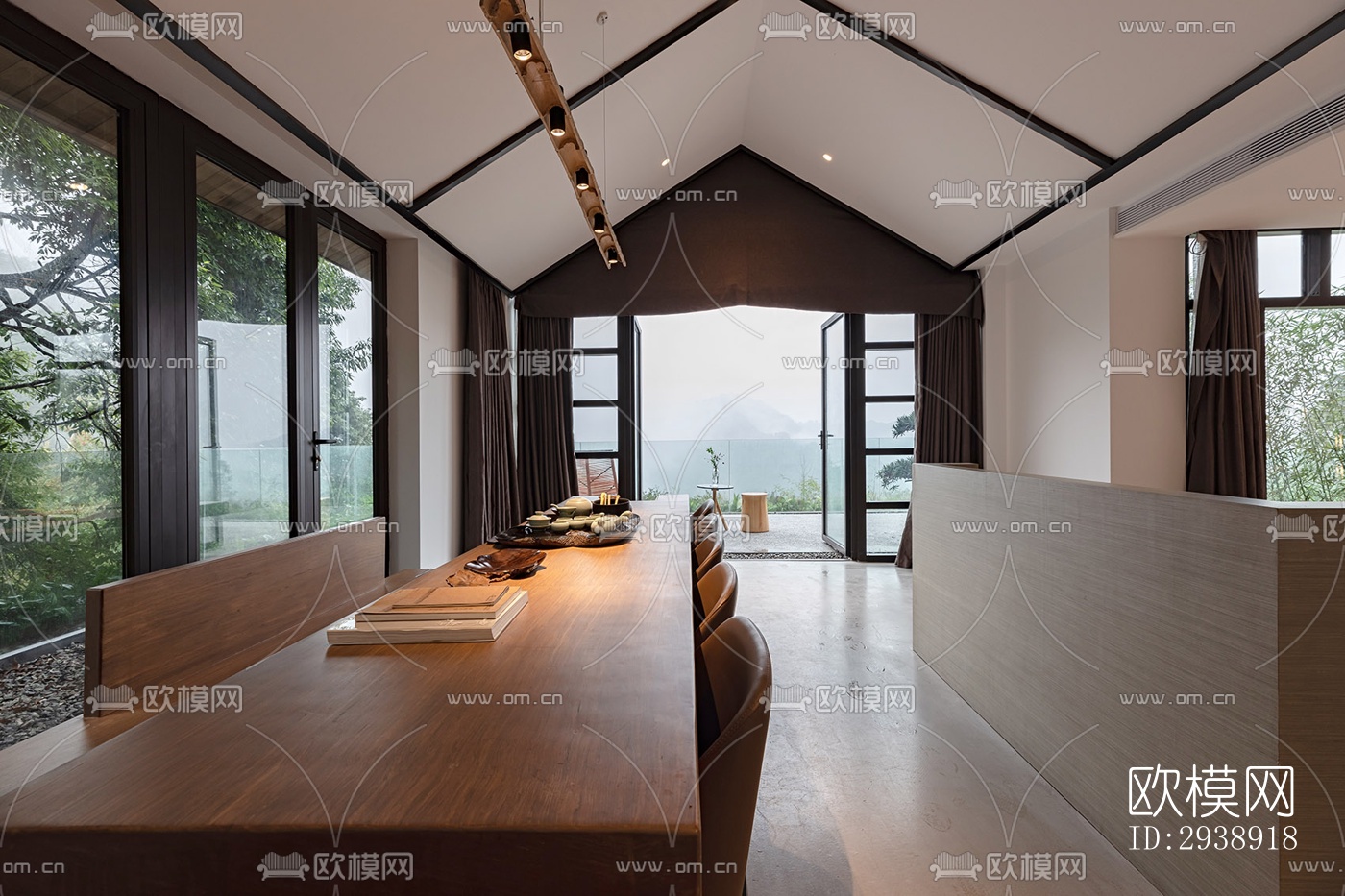 中式酒店民宿效果图下载（渲染图12）