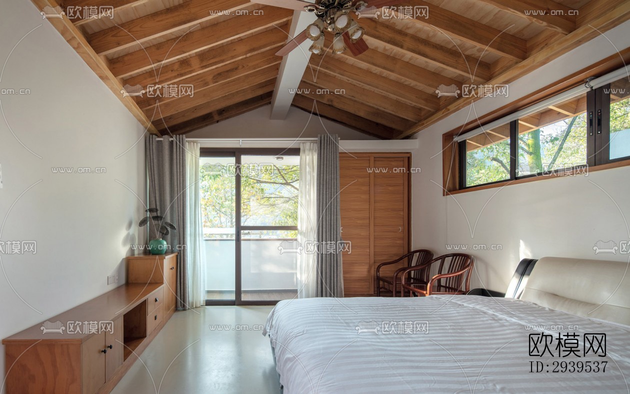 现代酒店民宿效果图下载（渲染图11）