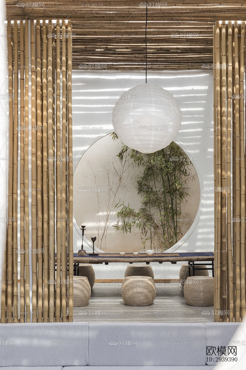 新中式酒店民宿效果图下载（渲染图5）