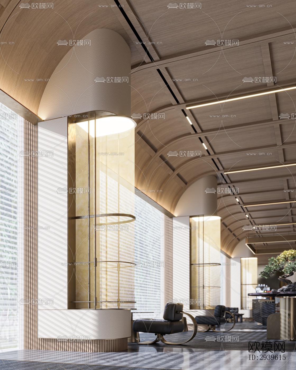 现代酒店民宿效果图下载（渲染图8）