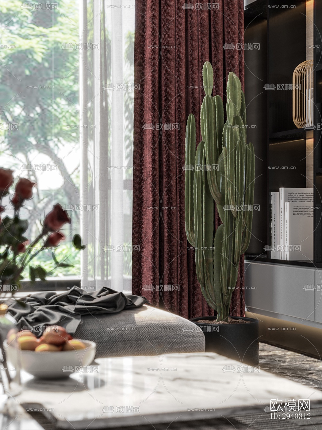 现代平层效果图下载（渲染图2）