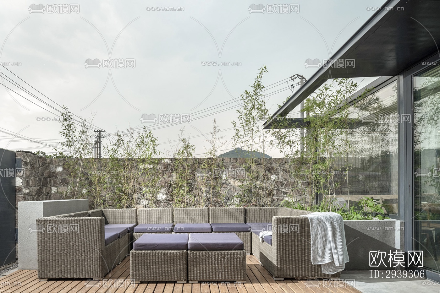 新中式酒店民宿效果图下载（渲染图19）