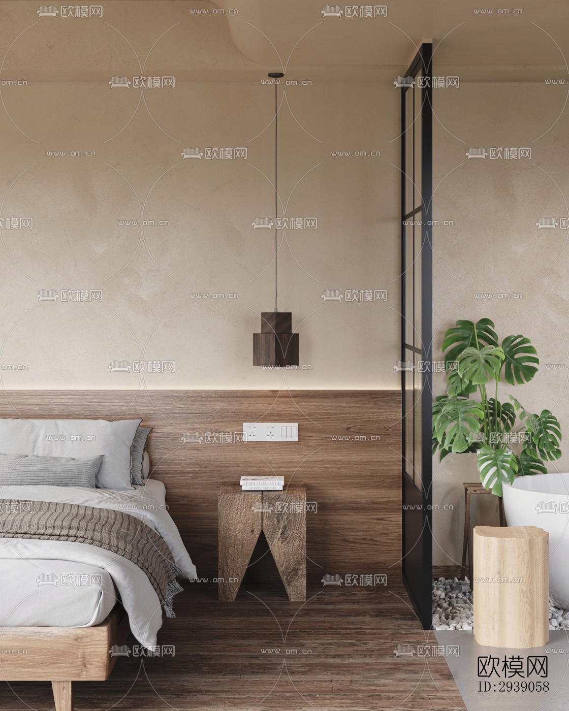 侘寂酒店民宿效果图下载（渲染图5）