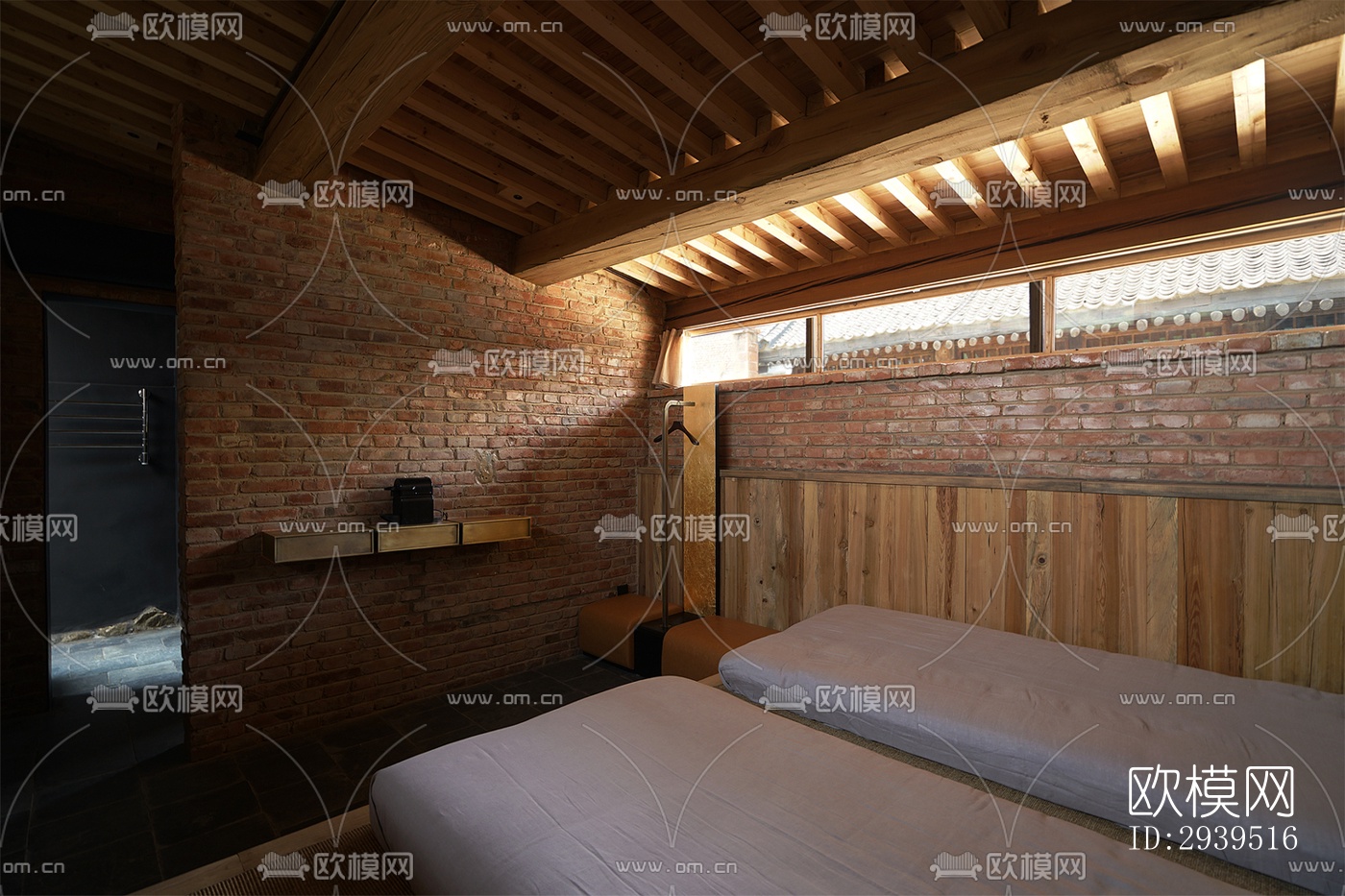 现代酒店民宿效果图下载（渲染图8）